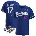 Los Angeles Dodgers #17 Shohei Ohtani Player Royal HOLBERT World Series Limited Elite Home Stitched Jerseys