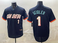 San Diego Padres #1 Peter Seidler Obsidian HOLBERT 2026 City Connect Stadium Stitched Jersey