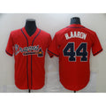 Atlanta Braves #44 Hank Aaron Red HOLBERT Game Jerseys