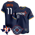 Houston Astros #11 Cam Smith Player Navy HOLBERT City Connect Texas Patch Vapor Premier Limited Home Stitched Jerseys
