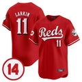 Cincinnati Reds #11 Barry Larkin Player Red HOLBERT Vapor Premier Limited Home Stitched Jerseys