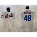 New York Mets #48 Jacob DeGrom White HOLBERT 2025 Spring Training Cool Base Stitched Jersey