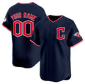 Custom Cleveland Guardians Active Player Navy HOLBERT 2025 Alternate Limited Stitched Jersey