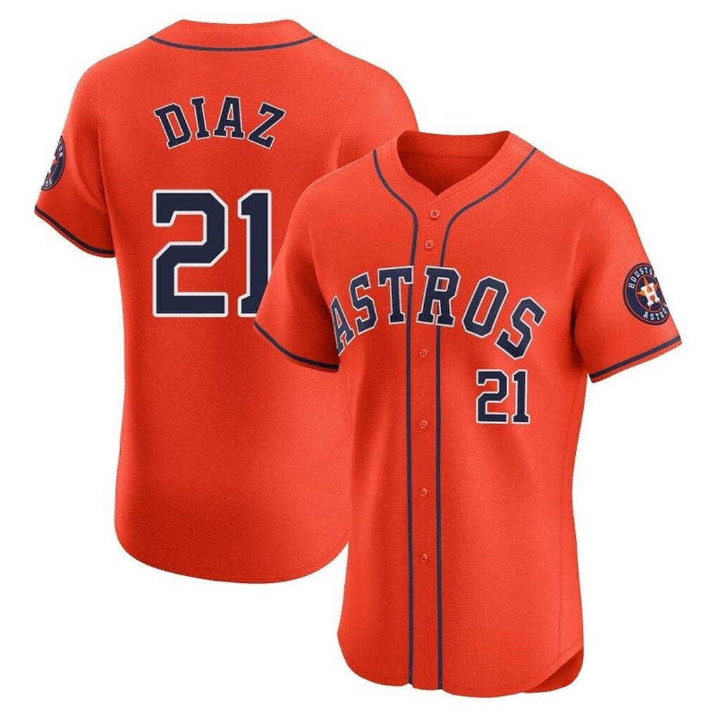 Houston Astros #21 Yainer Diaz Player Orange HOLBERT Home Limited Elite Stitched Jerseys