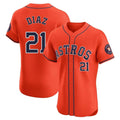 Houston Astros #21 Yainer Diaz Player Orange HOLBERT Home Limited Elite Stitched Jerseys