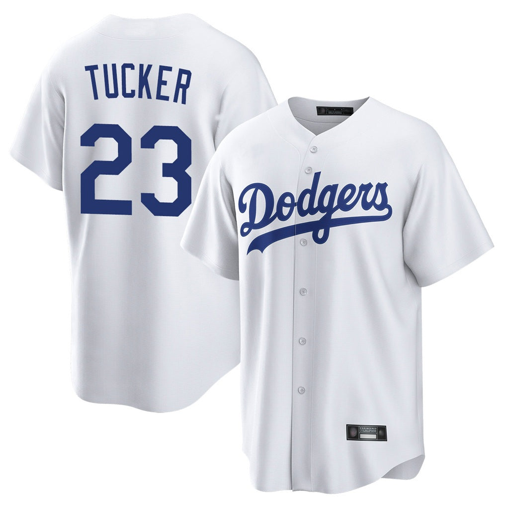 Los Angeles Dodgers #23 Kyle Tucker Player White HOLBERT Game Home Stitched Jerseys