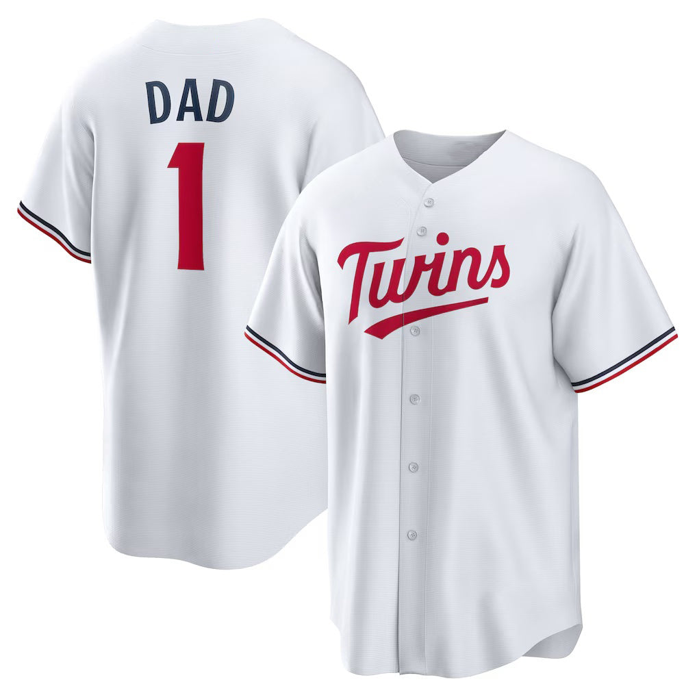 Minnesota Twins #1 Dad White HOLBERT Home Replica Jersey