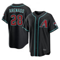 Arizona Diamondbacks #28 Nolan Arenado Player Black HOLBERT Fashion Home Game Stitched Jerseys