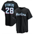 Miami Marlins #28 Kyle Stowers Player Black HOLBERT Home Game Stitched Jerseys