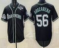 Seattle Mariners #56 Randy Arozarena 50th Black HOLBERT Out Style Vapor Premier Limited Jersey