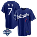 Los Angeles Dodgers #7 Blake Snell Player Royal HOLBERT Game World Series Meet Home Stitched Jerseys