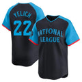 Milwaukee Brewers #22 Christian Yelich Player Navy HOLBERT Limited National League All-Star Home Game Stitched Jerseys