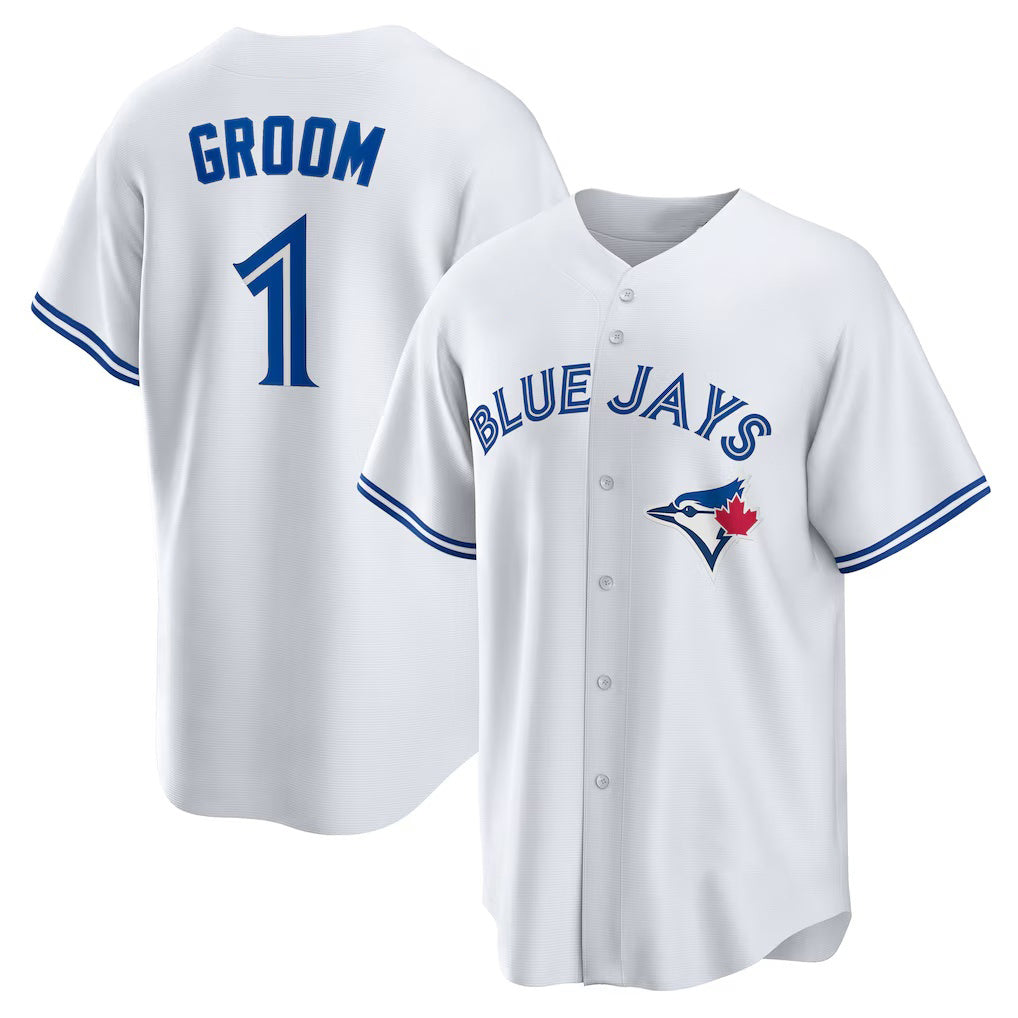 Toronto Blue Jays #1 Groom White HOLBERT Home Replica Jersey