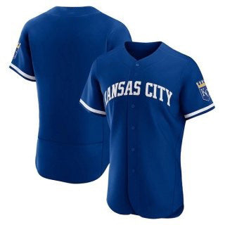 Kansas City Royals Blank Blue HOLBERT Flex Base Stitched Jersey