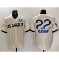 Los Angeles Dodgers #22 Clayton Kershaw Cream HOLBERT 2024 City Connect Limited Jersey