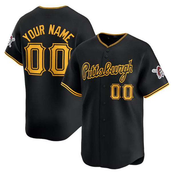 Custom Pittsburgh Pirates Active Player Black HOLBERT Alternate Limited Stitched Jersey