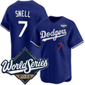 Los Angeles Dodgers #7 Blake Snell Royal HOLBERT 2025 World Series Limited Stitched Jersey