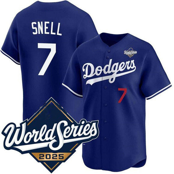 Los Angeles Dodgers #7 Blake Snell Royal HOLBERT 2025 World Series Limited Stitched Jersey
