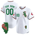 Custom Chicago White Sox Mexico Vapor Premier Limited Jersey ¨C Illinois Patch ¨C White HOLBERT