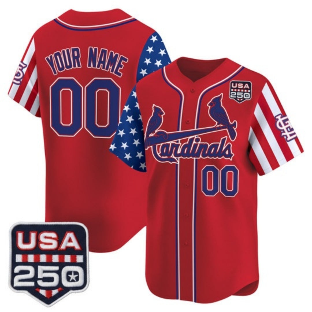 Custom St. Louis Cardinals America 250 Edition Vapor Premier Limited Red HOLBERT Stitched Jerseys