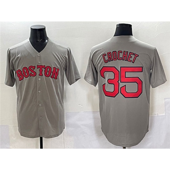 Boston Red Sox #35 Garrett Crochet Gray HOLBERT Cool Base Stitched Jersey