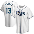 Tampa Bay Rays Replica #13 Manuel Margot White HOLBERT Home Jersey