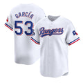 Texas Rangers #53 Adolis Garc¨ªa White HOLBERT 2023 World Series Champions Stitched Jersey