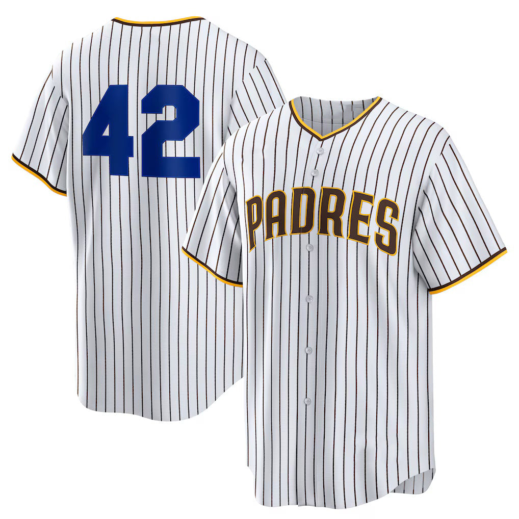 San Diego Padres #42 Jackie Robinson White HOLBERT Home 2025 Day Replica Jersey
