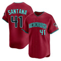 Arizona Diamondbacks #41 Carlos Santana Player Red HOLBERT Limited Home Game Stitched Jerseys