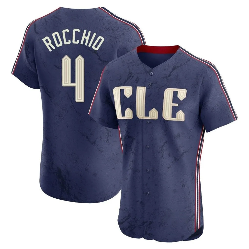 Cleveland Guardians #4 Brayan Rocchio Player Navy HOLBERT City Connect Limited Elite Home Stitched Jerseys