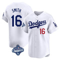 Los Angeles Dodgers #16 Will Smith Player White HOLBERT World Series Meet Limited Home Stitched Jerseys