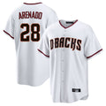 Arizona Diamondbacks #28 Nolan Arenado Player White HOLBERT Home Game Stitched Jerseys