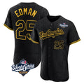 Los Angeles Dodgers #25 Tommy Edman Player Black HOLBERT World Series Snake Skin City Limited Elite Home Stitched Jerseys