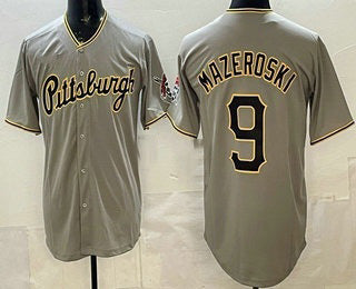 Pittsburgh Pirates #9 Bill Mazeroski Grey HOLBERT Limited Jersey