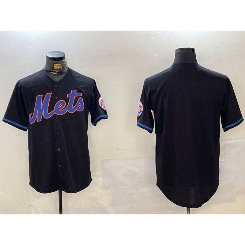 New York Mets Team Big Logo Graphite HOLBERT 2024 City Connect Limited Stitched Jersey