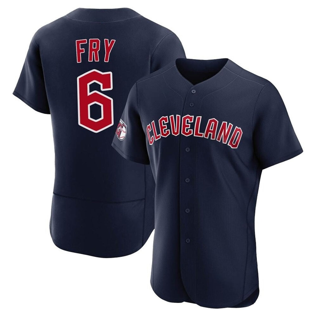 Cleveland Guardians #6 David Fry Player Navy HOLBERT Limited Elite Home Stitched Jerseys