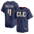 Cleveland Guardians #4 Brayan Rocchio Player Navy HOLBERT City Connect Limited Home Stitched Jerseys