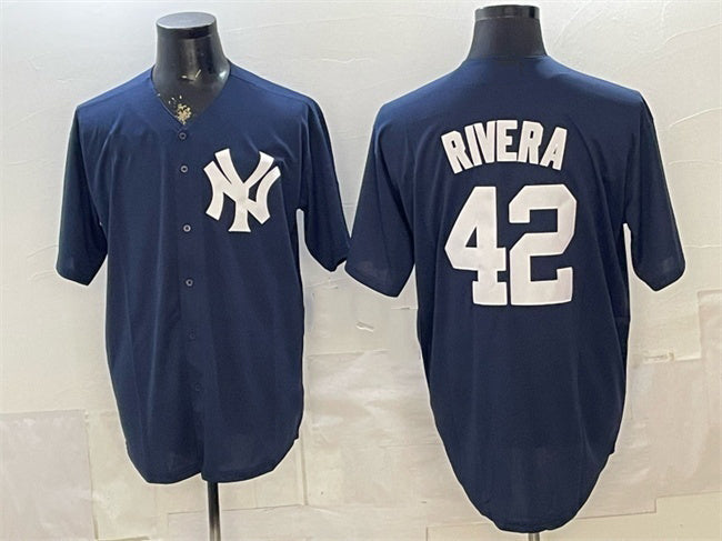 New York Yankees #42 Mariano Rivera Navy HOLBERT Limited Stitched Jersey