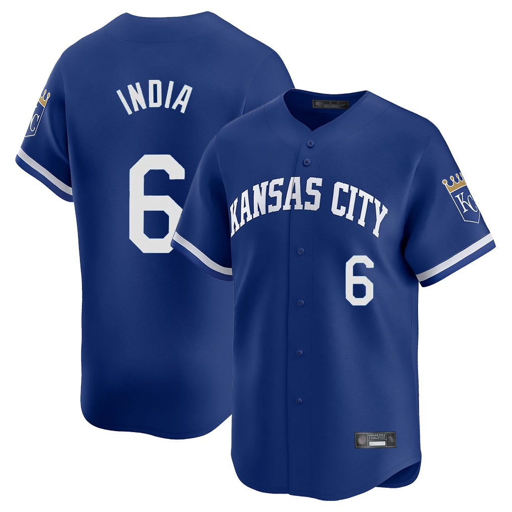 Kansas City Royals #6 Jonathan India Player Royal HOLBERT Limited Home Stitched Jerseys