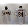 San Diego Padres #84 Dylan Cease White HOLBERT Team Logo Stitched Cool Base Jersey