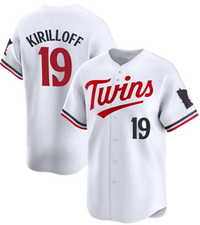 Minnesota Twins #19 Alex Kirilloff White HOLBERT 2024 Home Limited Stitched Jersey