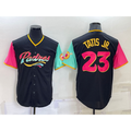 San Diego Padres #23 Fernando Tatis Jr Black HOLBERT 2022 City Connect Cool Base Stitched Jersey