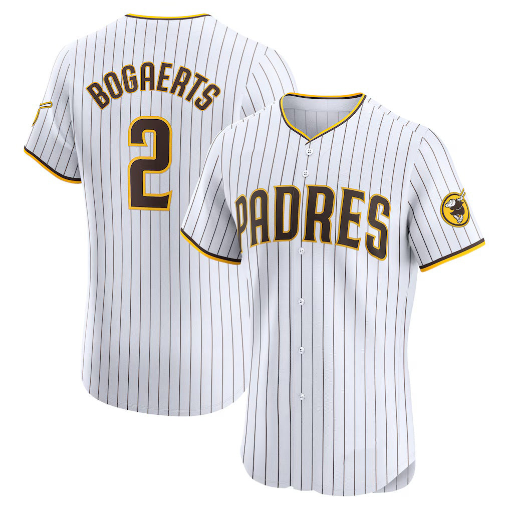 San Diego Padres #2 Xander Bogaerts White HOLBERT Home Elite Jersey
