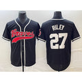Atlanta Braves #27 Austin Riley Black HOLBERT Cool Base Stitched Jersey