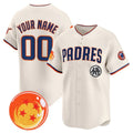 Custom San Diego Padres x Dragon Ball Cream HOLBERT Vapor Premier Limited Jersey - All Stitched