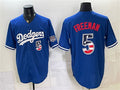 Los Angeles Dodgers #5 Freddie Freeman Royal HOLBERT 250 Fourth of July Stitched Jersey