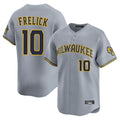Milwaukee Brewers #10 Sal Frelick Player Gray HOLBERT Home Limited Stitched Jerseys