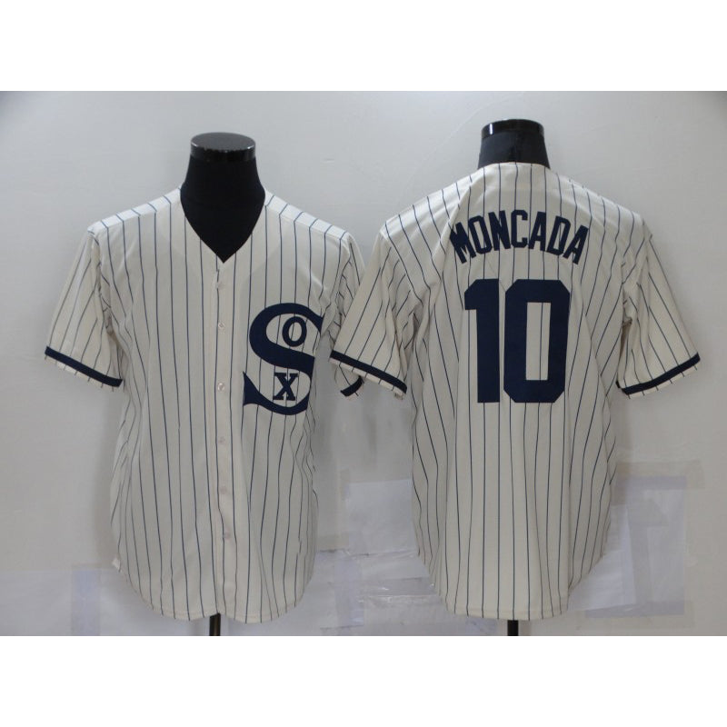 Chicago White Sox #10 Yoan Moncada 2021 Cream HOLBERT Field of Dreams Name Cool Base Stitched Jersey