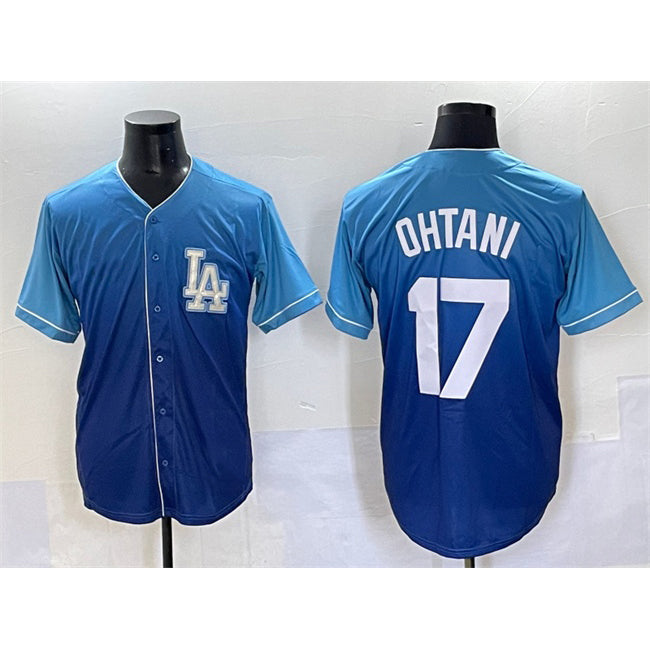 Los Angeles Dodgers #17 Shohei Ohtani Blue HOLBERT Stitched Jersey