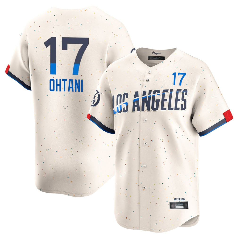 Los Angeles Dodgers #17 Shohei Ohtani Player Cream HOLBERT City Connect Limited Home Stitched Jerseys